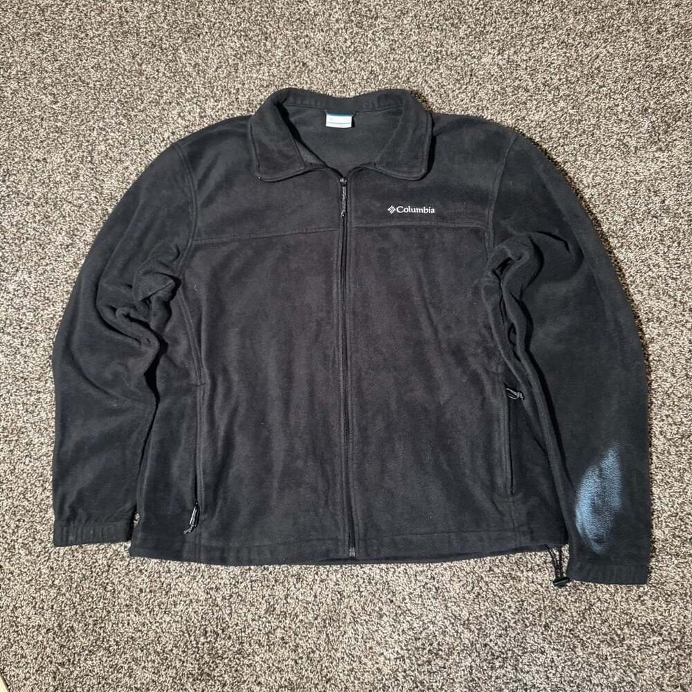 Columbia Full Zip Fleece Jacket Size XL Black